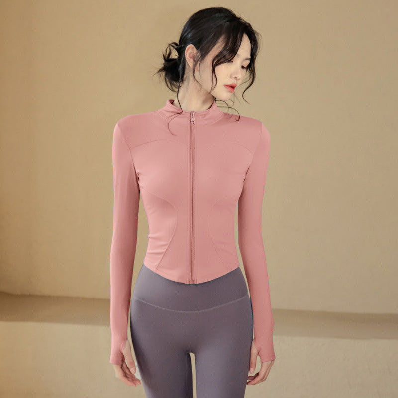 Fitness Clothing, Sports Running Suit, Long-Sleeved Jacket, Spring New Style, Pilates Training Yoga Clothing, Women's Quick-Drying Tops