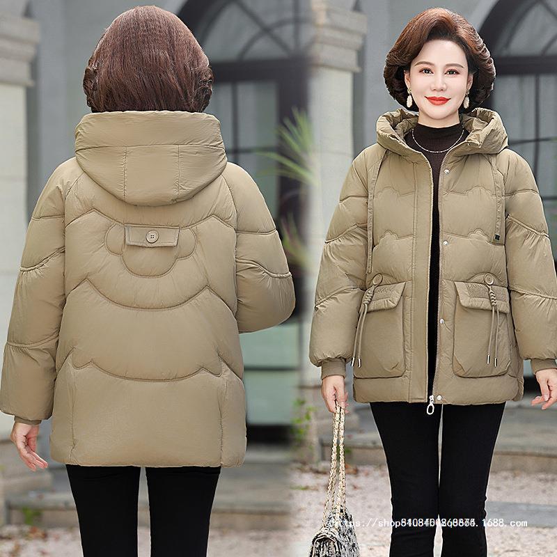 winter clothing for middle-aged mother down cotton-padded jacket women's thick winter clothing for mother fashion middle-aged and elderly warm coat
