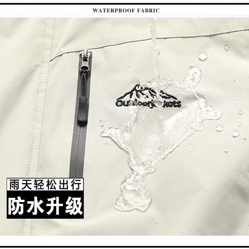 Outdoor Charge Clothing Windproof and Waterproof Winter Mountaineering Outdoor Fishing Ski Clothing fleece-lined Thickened Work Clothes Jacket
