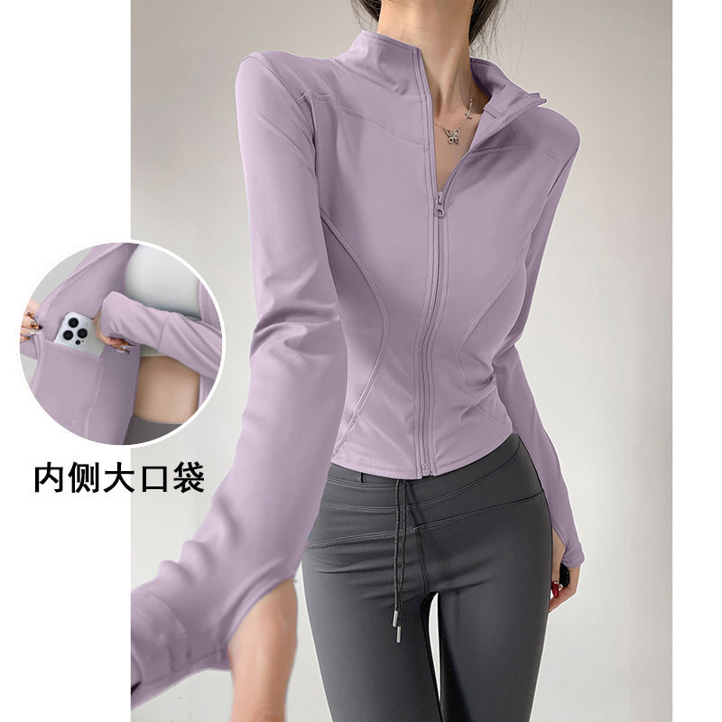 Yoga Clothing for Women 2026 New Style Jacket Quick-Drying Fitness Clothing Sports Running Suit Long-Sleeved Pilates Training Top