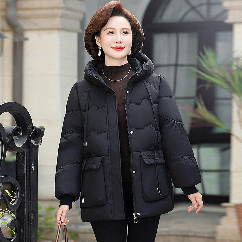 winter clothing for middle-aged mother down cotton-padded jacket women's thick winter clothing for mother fashion middle-aged and elderly warm coat