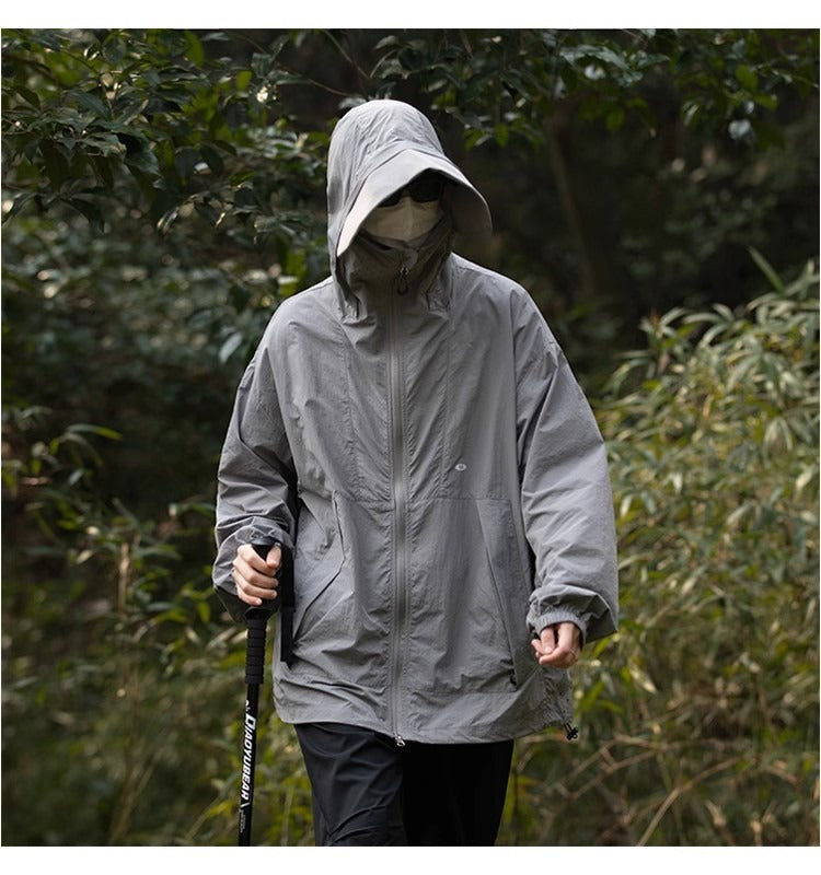 Sun Protection Clothing Men's Ice Silk Summer Thin Mountain Style Outdoor Functional Hooded Jacket Trendy Brand Loose Sun Protection Clothing