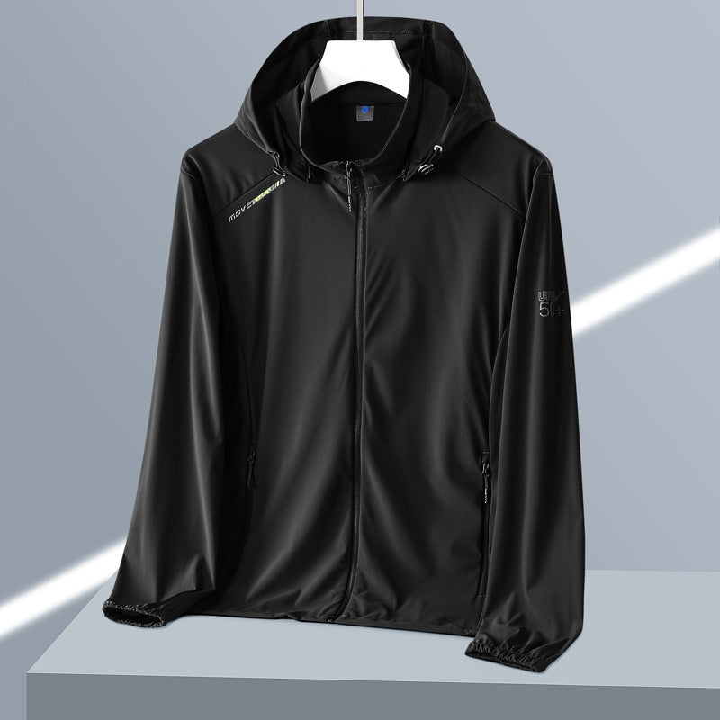 Summer New Ice Silk Quick-Drying Upf50+ Sun Protection Clothing for Women Hooded Couple Sun Protection Clothing Men's Outdoor Windbreaker Jacket