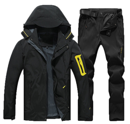 Outdoor Charge Clothes Men's and Women's Spring and Autumn Thin Sports suit Windproof Waterproof Climber Pants Hiking plus size Trendy Jacket