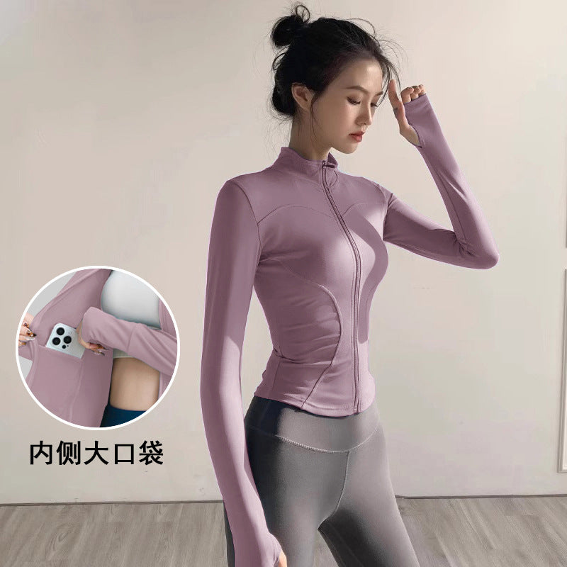 Fitness Clothing, Sports Running, Breathable Long-Sleeved Pilates Training Tops, Yoga Clothing for Women, 2026 New Style Quick-Drying Jackets