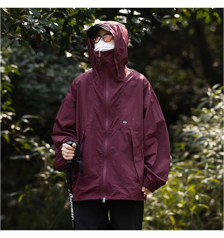 Sun Protection Clothing Men's Ice Silk Summer Thin Mountain Style Outdoor Functional Hooded Jacket Trendy Brand Loose Sun Protection Clothing