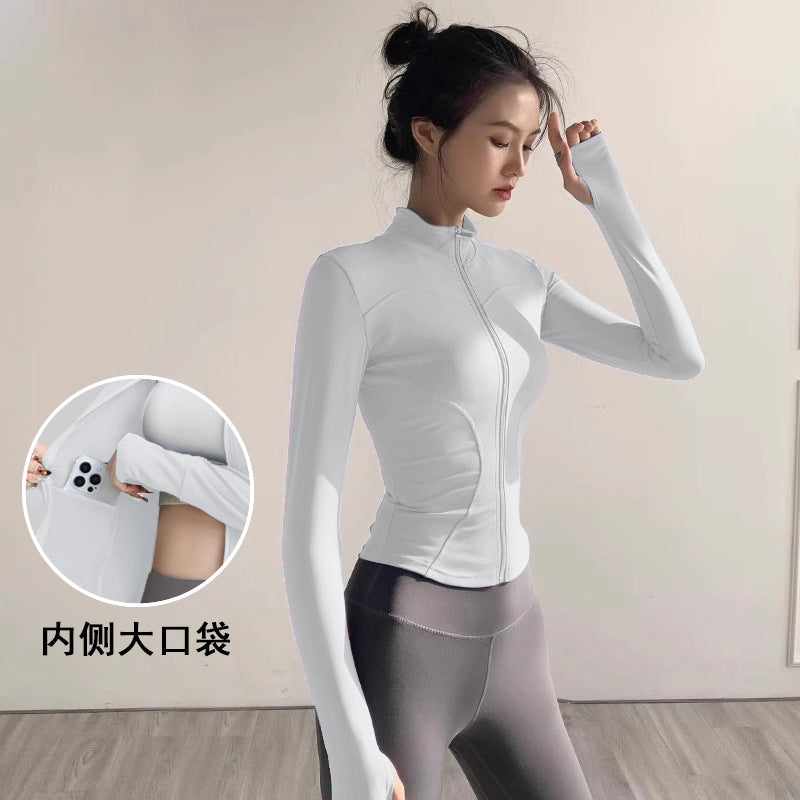 Fitness Clothing, Sports Running, Breathable Long-Sleeved Pilates Training Tops, Yoga Clothing for Women, 2026 New Style Quick-Drying Jackets