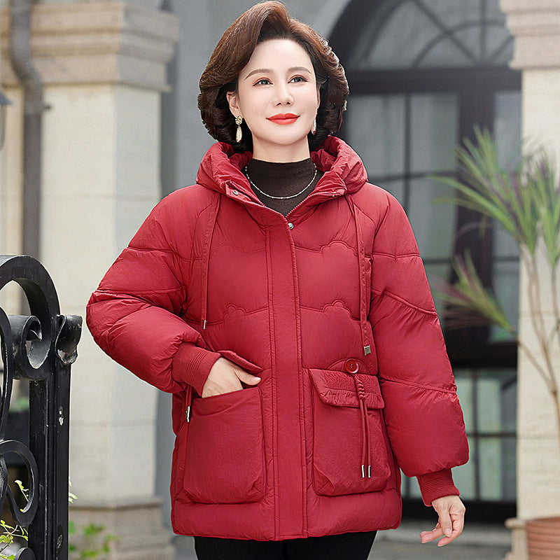 winter clothing for middle-aged mother down cotton-padded jacket women's thick winter clothing for mother fashion middle-aged and elderly warm coat