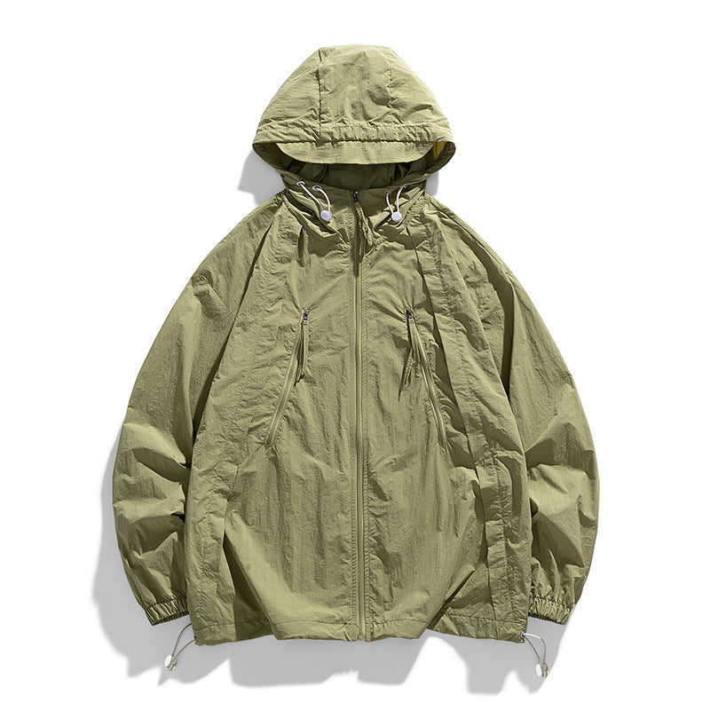 Sun Protection Clothing Men's Summer Cardigan Thin Breathable Jacket New Anti-Uv Outdoor Fishing Men's Sun Protection Clothing