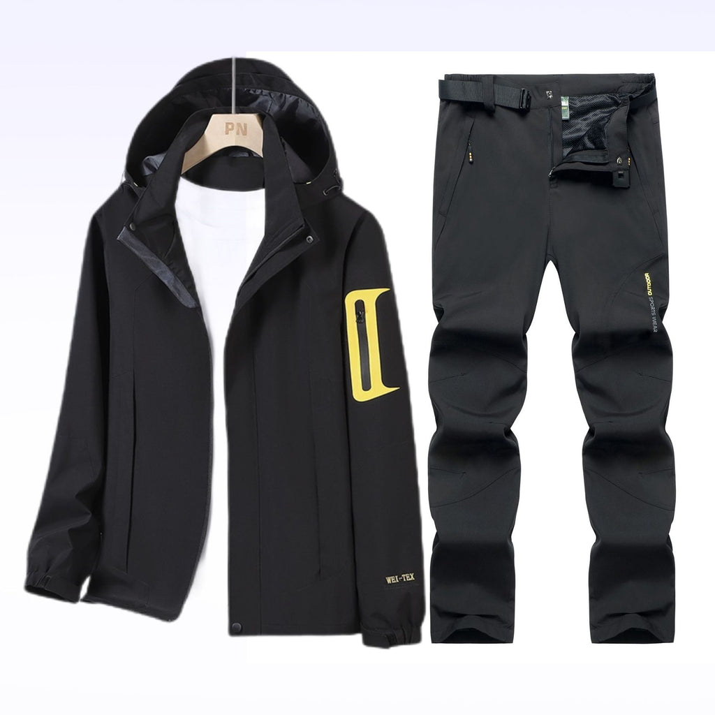 Outdoor Charge Clothes Men's and Women's Spring and Autumn Thin Sports suit Windproof Waterproof Climber Pants Hiking plus size Trendy Jacket