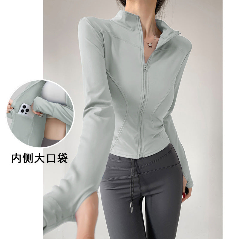 Yoga Clothing for Women 2026 New Style Jacket Quick-Drying Fitness Clothing Sports Running Suit Long-Sleeved Pilates Training Top