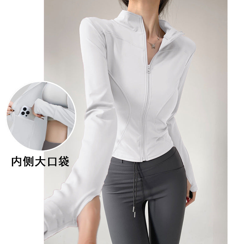 Yoga Clothing for Women 2026 New Style Jacket Quick-Drying Fitness Clothing Sports Running Suit Long-Sleeved Pilates Training Top