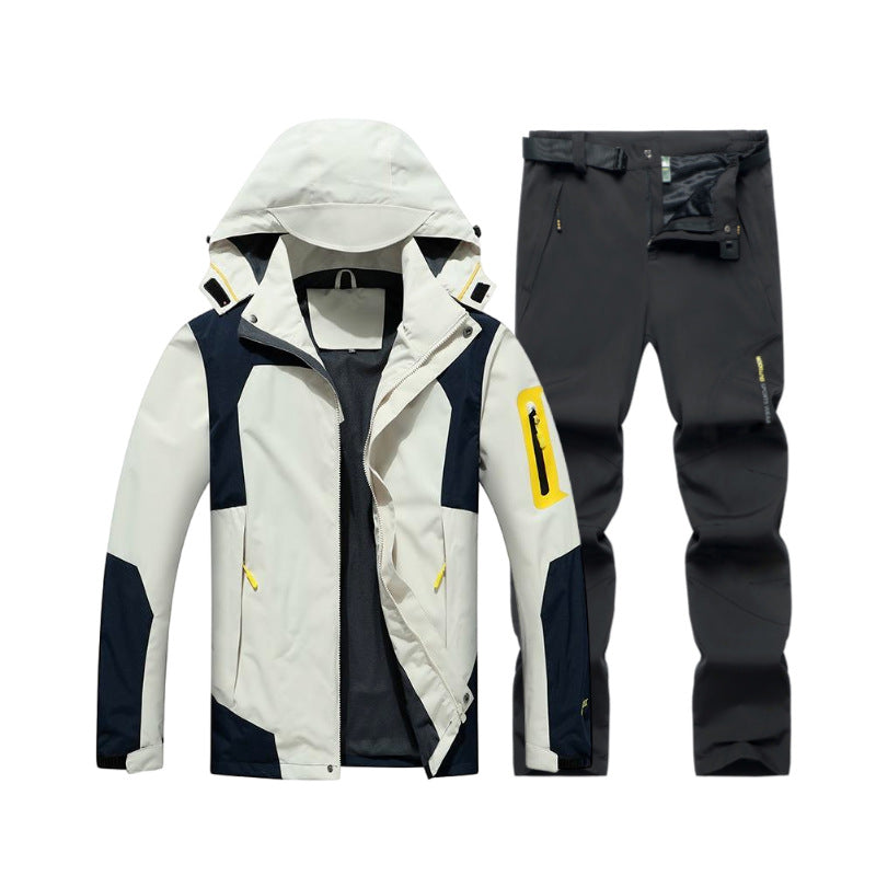 Outdoor Charge Clothes Men's and Women's Spring and Autumn Thin Sports suit Windproof Waterproof Climber Pants Hiking plus size Trendy Jacket