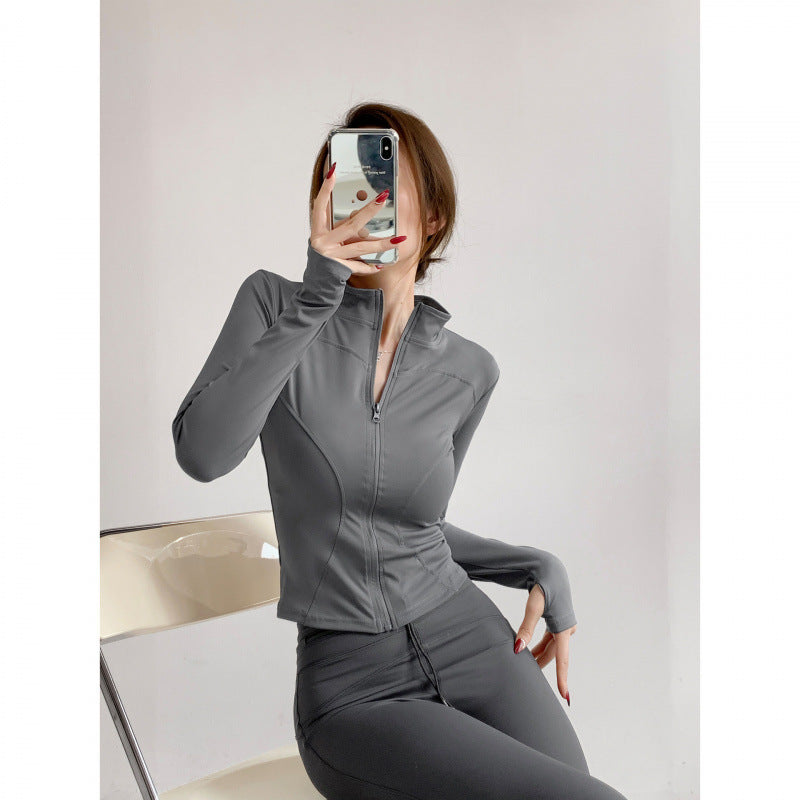 Yoga Clothing for Women 2026 New Style Jacket Quick-Drying Fitness Clothing Sports Running Suit Long-Sleeved Pilates Training Top