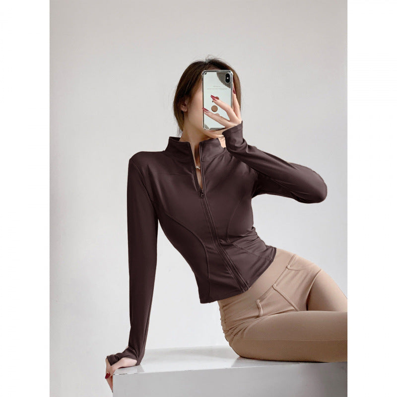 Yoga Clothing for Women 2026 New Style Jacket Quick-Drying Fitness Clothing Sports Running Suit Long-Sleeved Pilates Training Top
