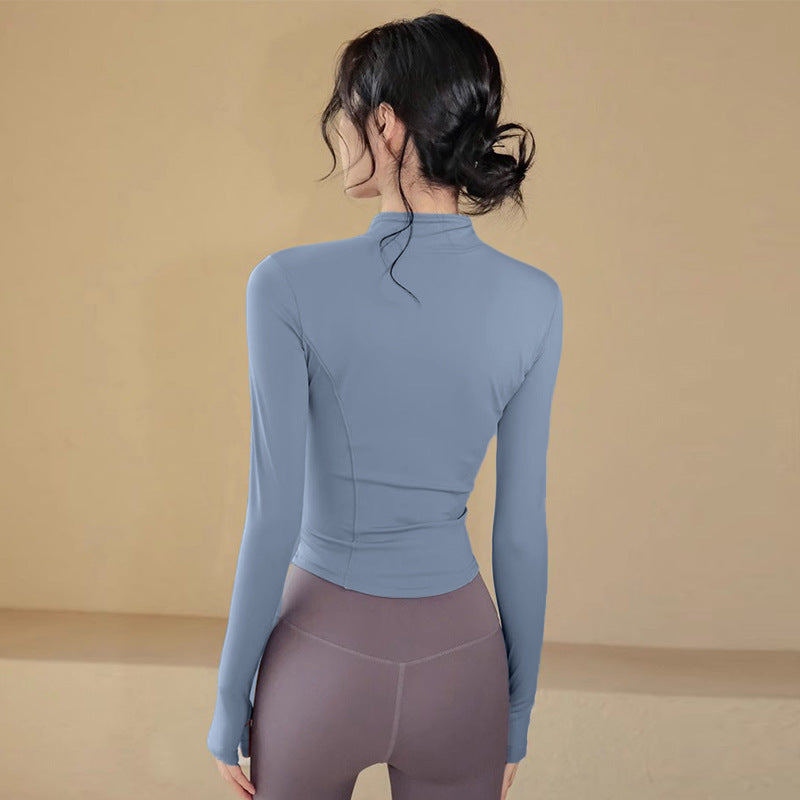Fitness Clothing, Sports Running Suit, Long-Sleeved Jacket, Spring New Style, Pilates Training Yoga Clothing, Women's Quick-Drying Tops