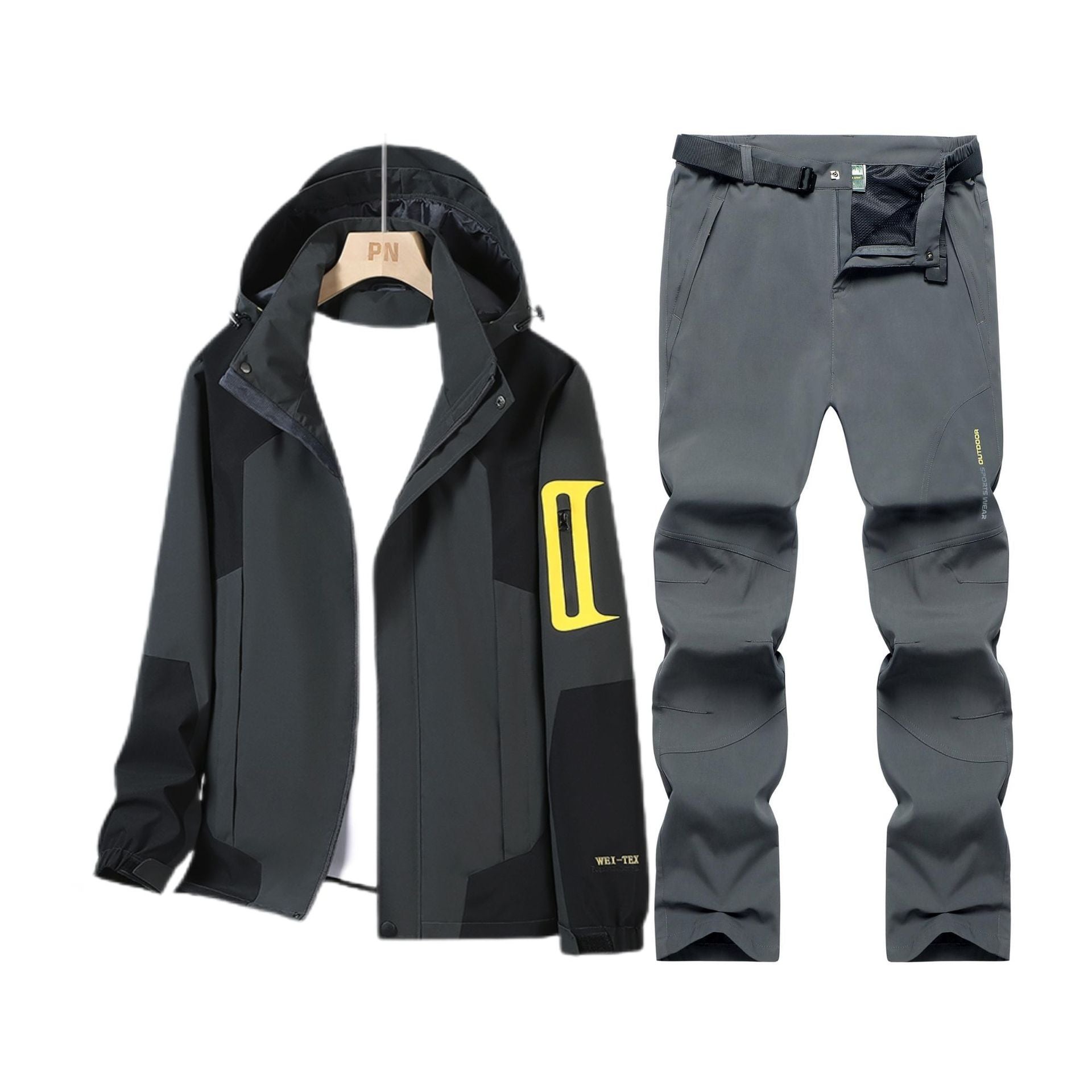 Outdoor Charge Clothes Men's and Women's Spring and Autumn Thin Sports suit Windproof Waterproof Climber Pants Hiking plus size Trendy Jacket