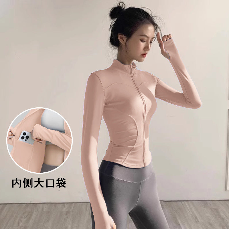 Fitness Clothing, Sports Running, Breathable Long-Sleeved Pilates Training Tops, Yoga Clothing for Women, 2026 New Style Quick-Drying Jackets