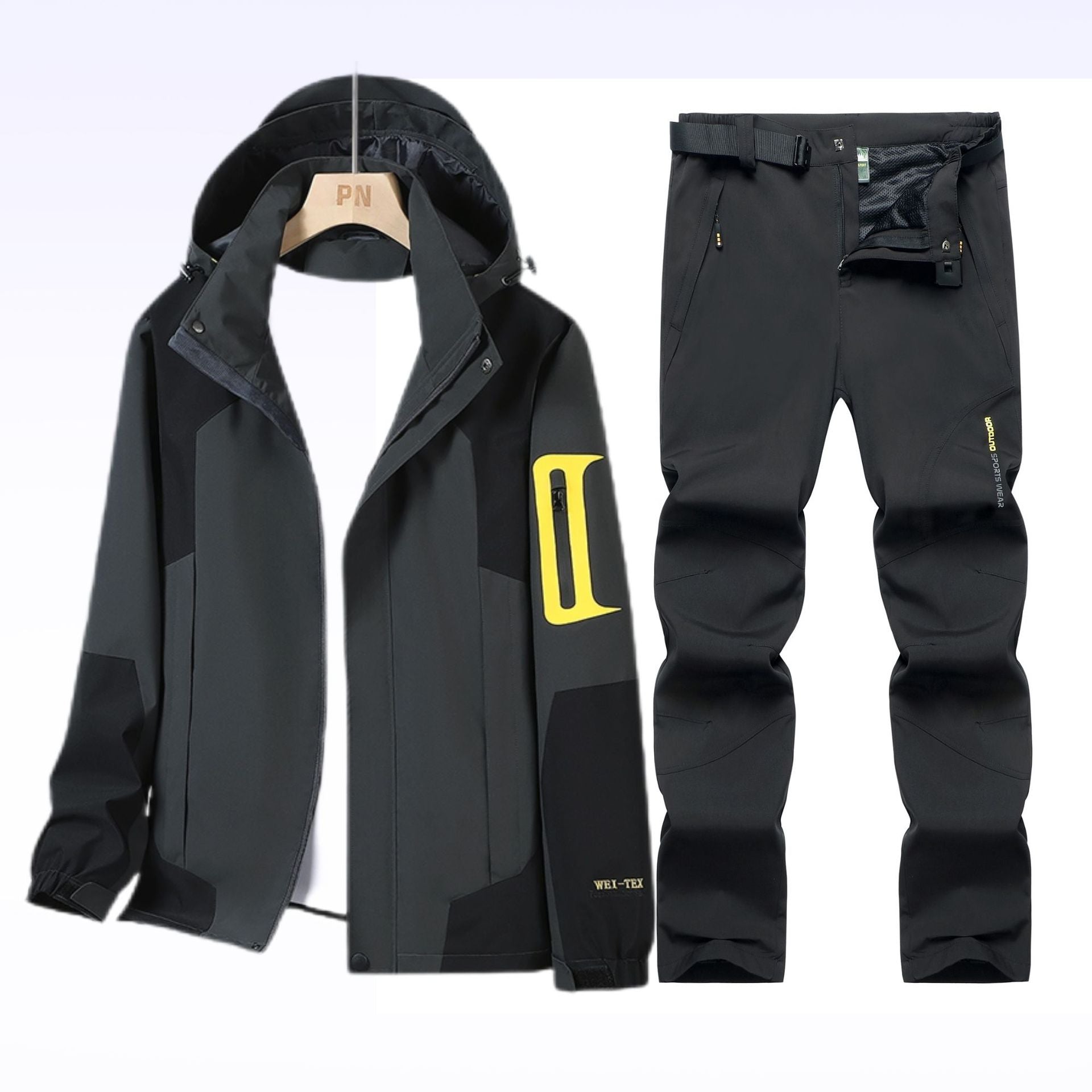 Outdoor Charge Clothes Men's and Women's Spring and Autumn Thin Sports suit Windproof Waterproof Climber Pants Hiking plus size Trendy Jacket