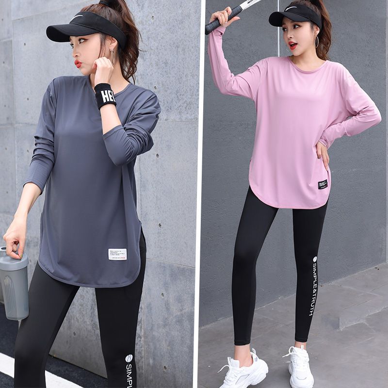Running Sports Women's Fitness Clothing Morning Running Clothing Quick-Drying Breathable Professional Training Large Size New Fat mm Yoga Clothing