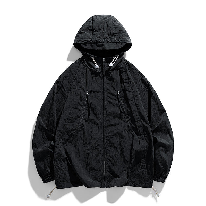 Sun Protection Clothing Men's Summer Cardigan Thin Breathable Jacket New Anti-Uv Outdoor Fishing Men's Sun Protection Clothing