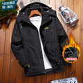 Outdoor Charge Clothing Windproof and Waterproof Winter Mountaineering Outdoor Fishing Ski Clothing fleece-lined Thickened Work Clothes Jacket