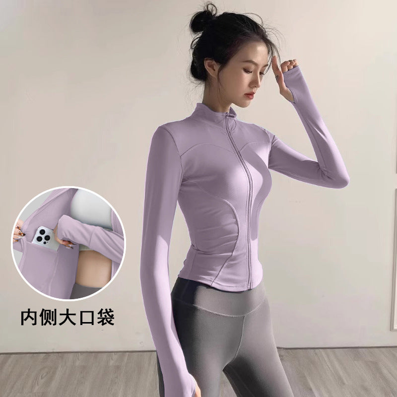 Fitness Clothing, Sports Running, Breathable Long-Sleeved Pilates Training Tops, Yoga Clothing for Women, 2026 New Style Quick-Drying Jackets