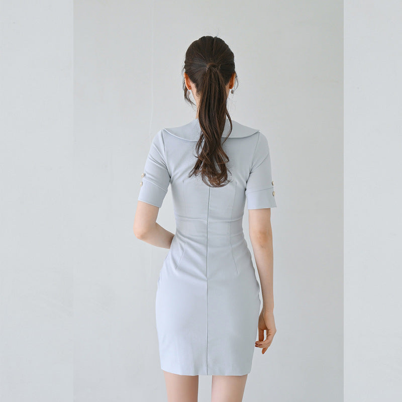 Foreign Trade Women's Clothing 2023 Summer New Korean Style Celebrity Private Clothing Suit Collar Elegant Single-breasted Professional Awable Hip