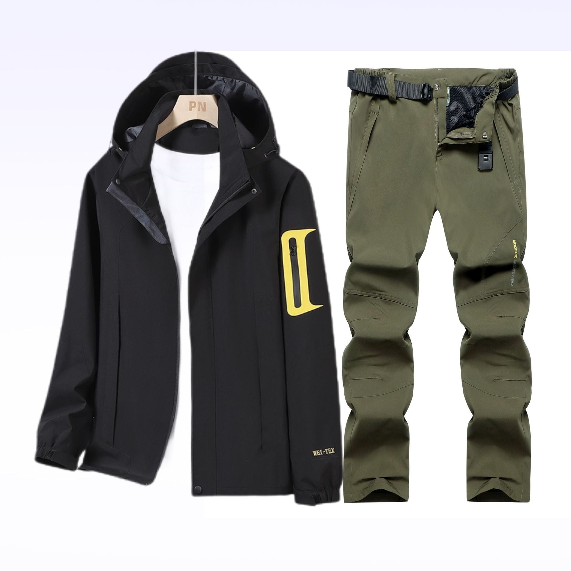 Outdoor Charge Clothes Men's and Women's Spring and Autumn Thin Sports suit Windproof Waterproof Climber Pants Hiking plus size Trendy Jacket