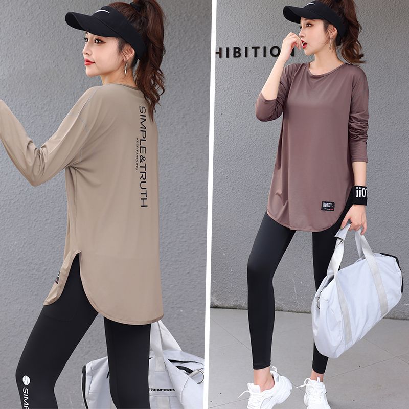Running Sports Women's Fitness Clothing Morning Running Clothing Quick-Drying Breathable Professional Training Large Size New Fat mm Yoga Clothing
