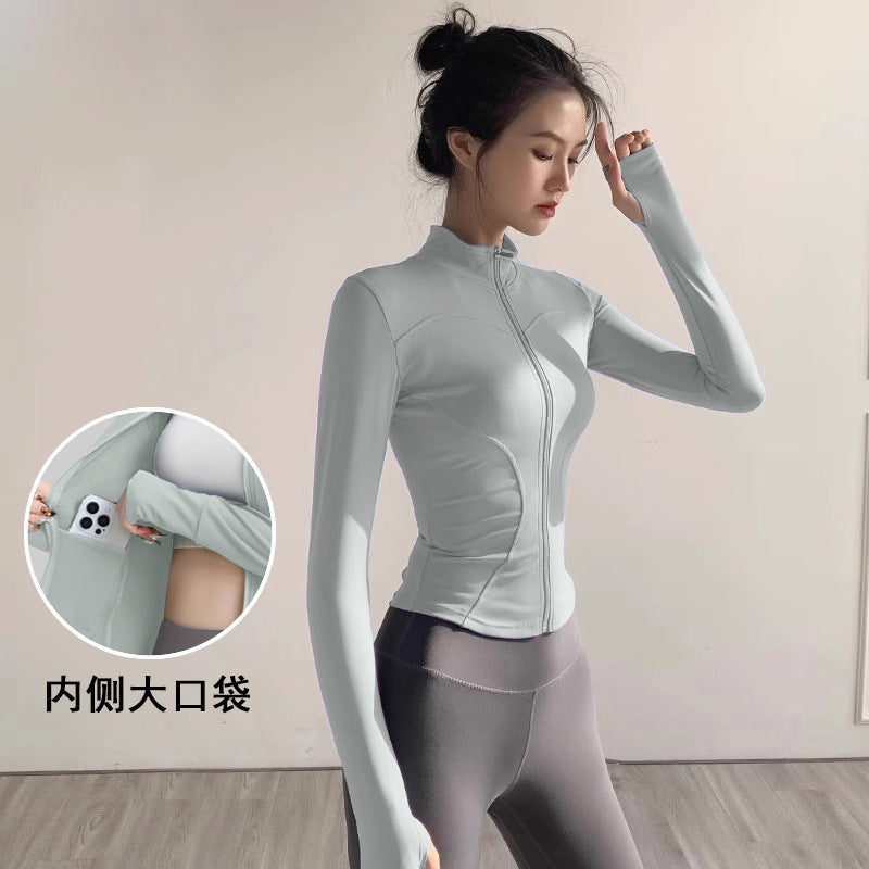 Fitness Clothing, Sports Running, Breathable Long-Sleeved Pilates Training Tops, Yoga Clothing for Women, 2026 New Style Quick-Drying Jackets