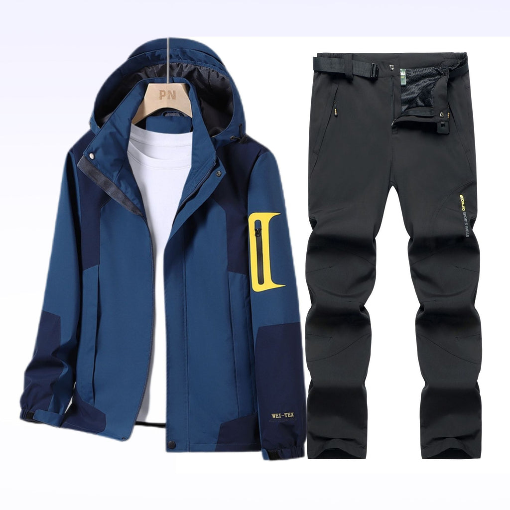 Outdoor Charge Clothes Men's and Women's Spring and Autumn Thin Sports suit Windproof Waterproof Climber Pants Hiking plus size Trendy Jacket
