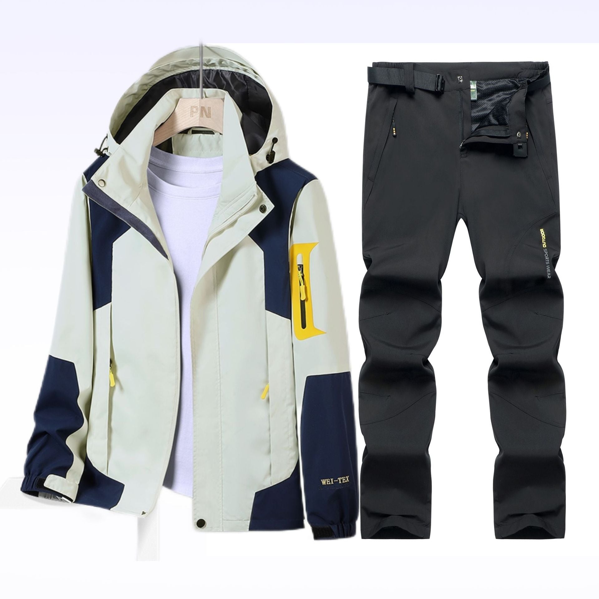 Outdoor Charge Clothes Men's and Women's Spring and Autumn Thin Sports suit Windproof Waterproof Climber Pants Hiking plus size Trendy Jacket