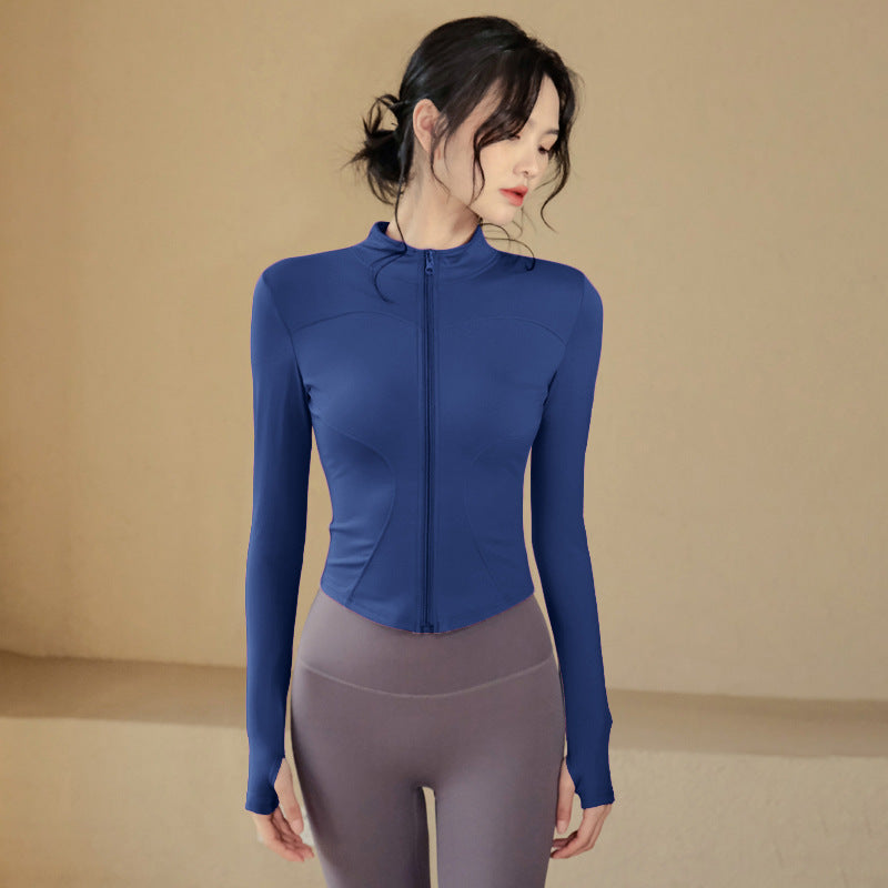 Fitness Clothing, Sports Running Suit, Long-Sleeved Jacket, Spring New Style, Pilates Training Yoga Clothing, Women's Quick-Drying Tops