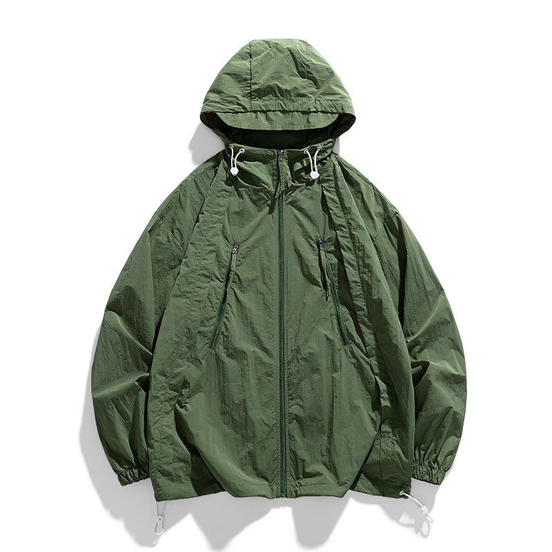 Sun Protection Clothing Men's Summer Cardigan Thin Breathable Jacket New Anti-Uv Outdoor Fishing Men's Sun Protection Clothing