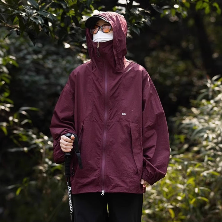 Sun Protection Clothing Men's Ice Silk Summer Thin Mountain Style Outdoor Functional Hooded Jacket Trendy Brand Loose Sun Protection Clothing