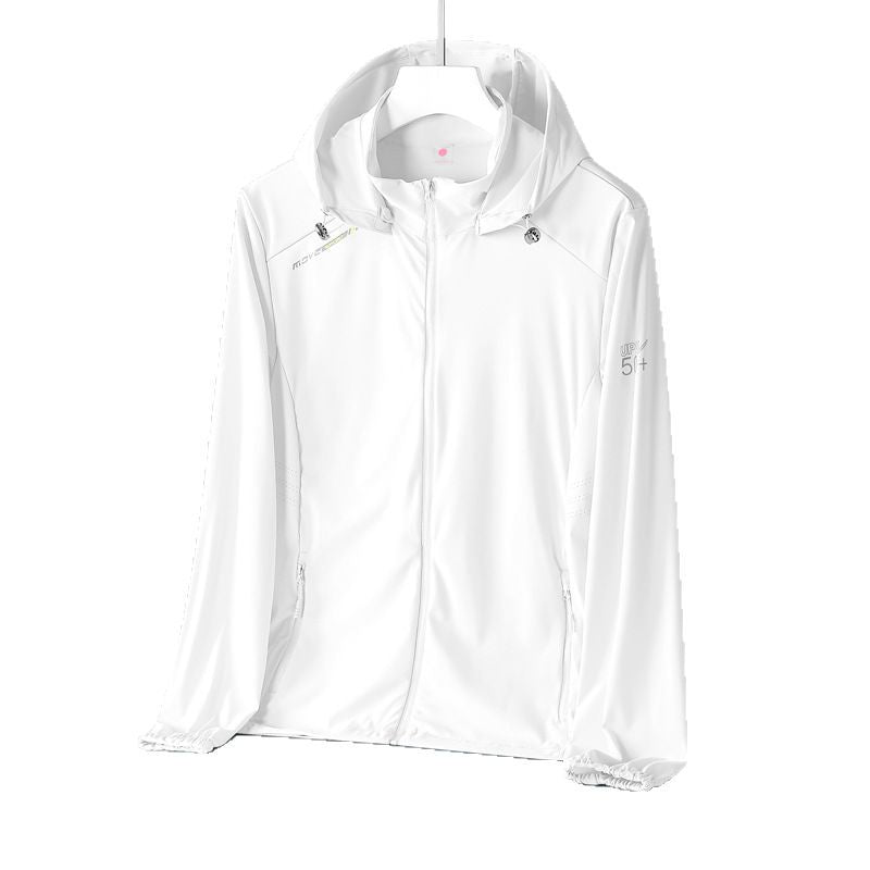 Summer New Ice Silk Quick-Drying Upf50+ Sun Protection Clothing for Women Hooded Couple Sun Protection Clothing Men's Outdoor Windbreaker Jacket