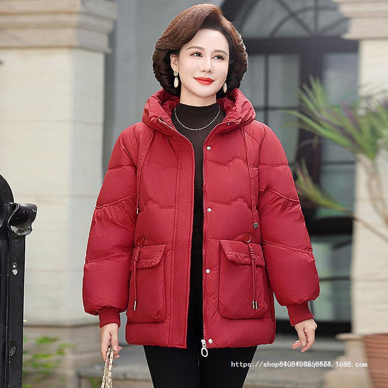 winter clothing for middle-aged mother down cotton-padded jacket women's thick winter clothing for mother fashion middle-aged and elderly warm coat