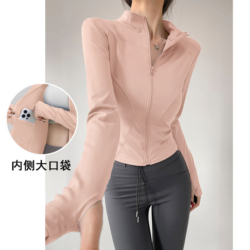Yoga Clothing for Women 2026 New Style Jacket Quick-Drying Fitness Clothing Sports Running Suit Long-Sleeved Pilates Training Top
