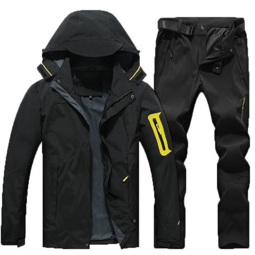 Outdoor Charge Clothes Men's and Women's Spring and Autumn Thin Sports suit Windproof Waterproof Climber Pants Hiking plus size Trendy Jacket