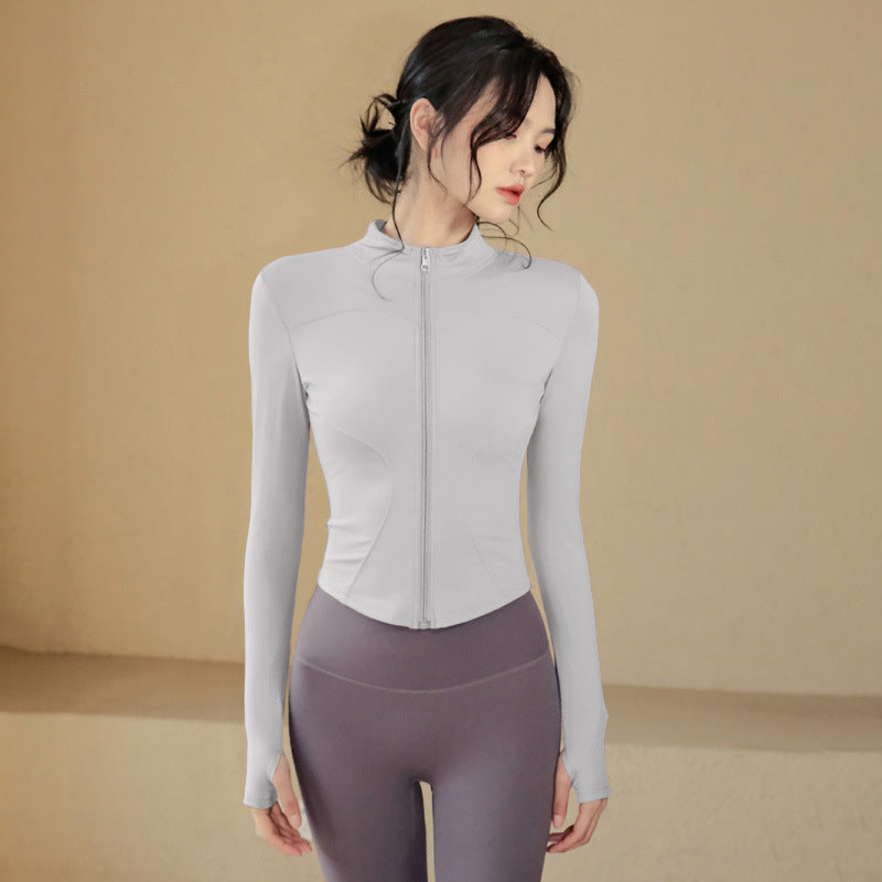 Fitness Clothing, Sports Running Suit, Long-Sleeved Jacket, Spring New Style, Pilates Training Yoga Clothing, Women's Quick-Drying Tops