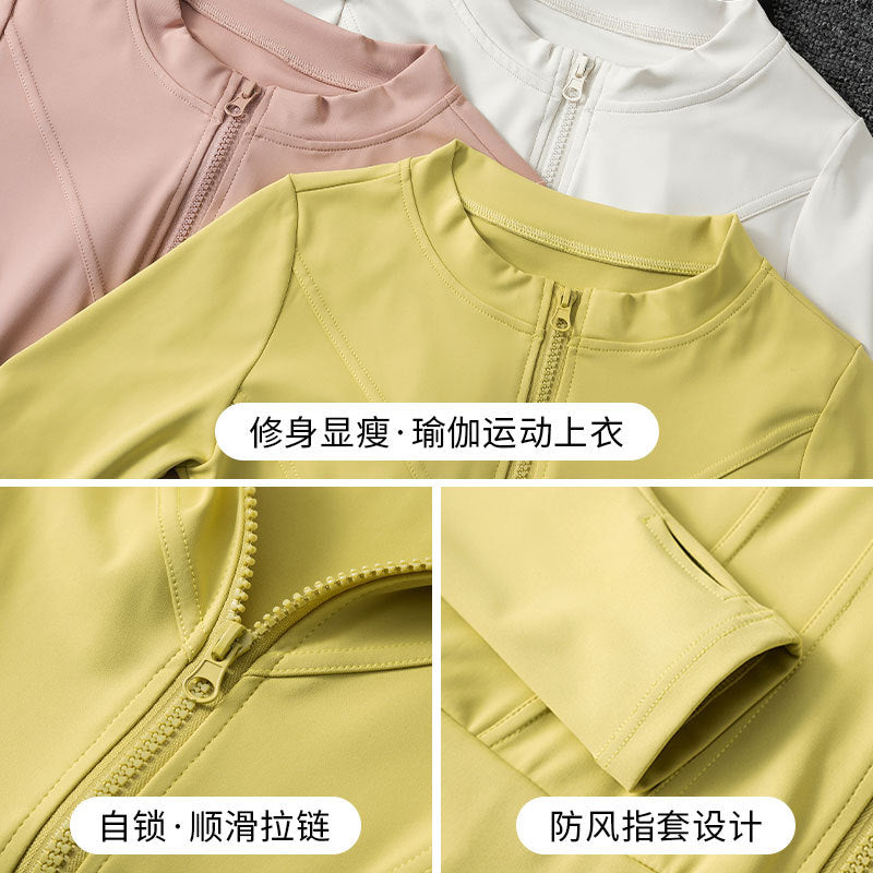Lulu Outdoor Casual Yoga Clothing Sports Women's 2025 Autumn New Long-Sleeved Running Training Climbing Fitness Quick-Drying Clothing