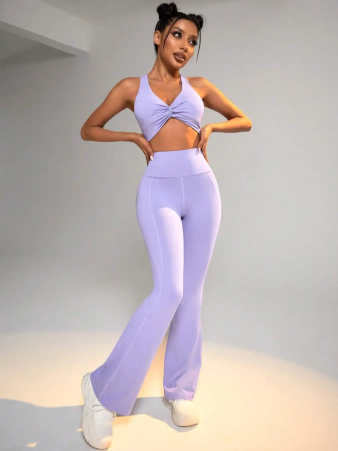 Cross-Border Yoga Clothing Set 20525 New Elastic Fitness Fashion Yoga Clothing Two-Piece Set for Women Pilates Exercise