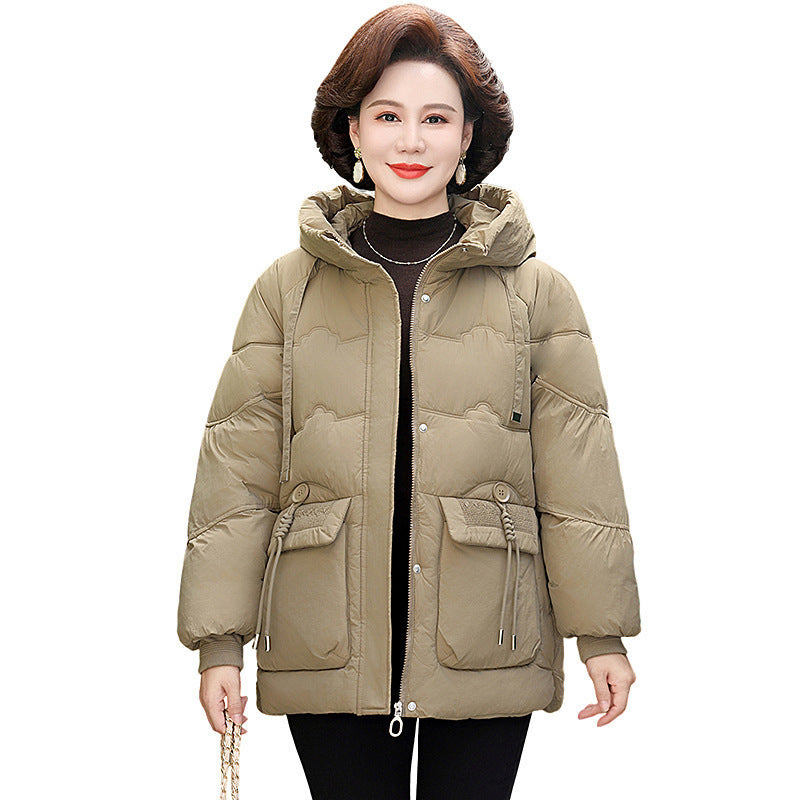 winter clothing for middle-aged mother down cotton-padded jacket women's thick winter clothing for mother fashion middle-aged and elderly warm coat