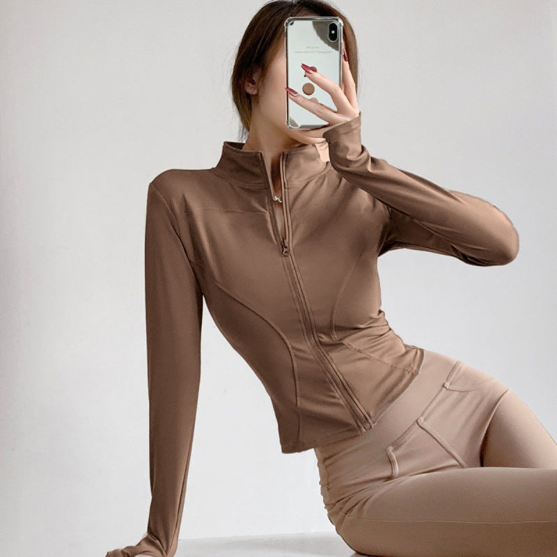 Yoga Clothing for Women 2026 New Style Jacket Quick-Drying Fitness Clothing Sports Running Suit Long-Sleeved Pilates Training Top