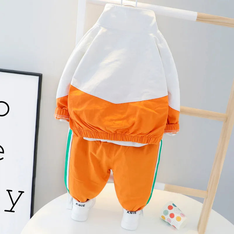 Fashion Children Boys Girls Clothing Suit Spring Autumn Baby Cotton Jacket Pants 2Pcs/Sets Infant Casual Outfits Kids Tracksuits