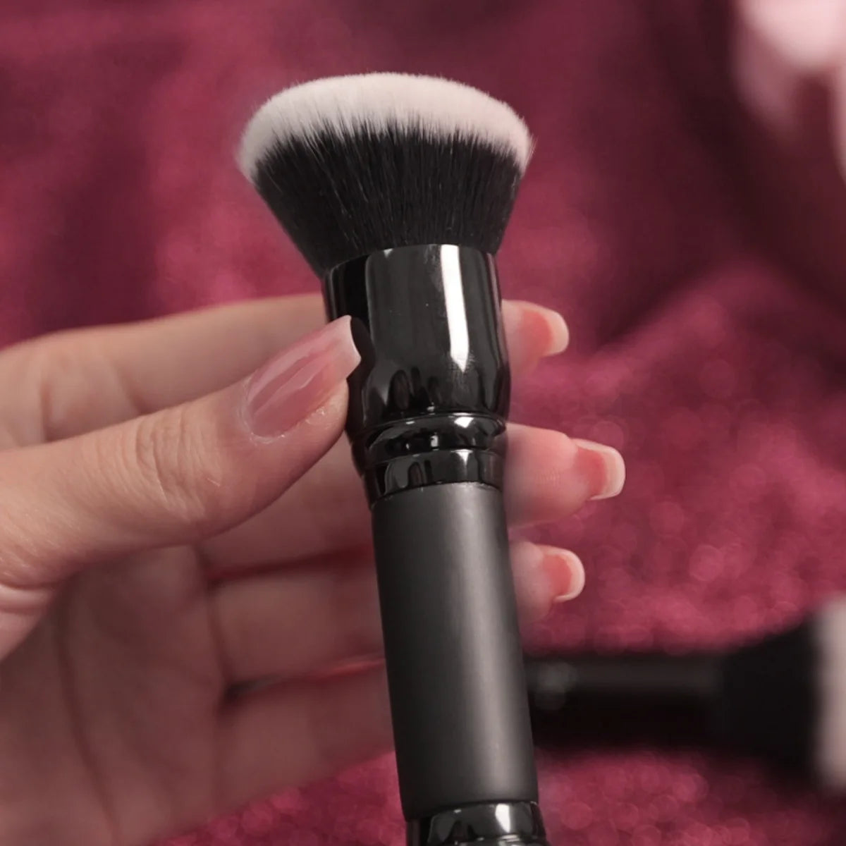 Single Makeup Brushes Private Label Popular Round Angled Foundation Makeup Blending Brush With Packing Wholesale 10pcs/lot