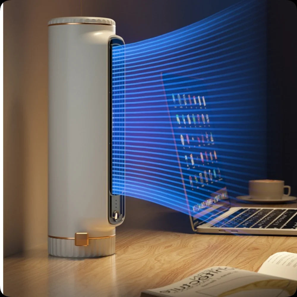 Household Desktop Tower Fan Portable Air Conditioner Fan Circulating Fan USB Charging Air Cooling Electric Fan for Home Office