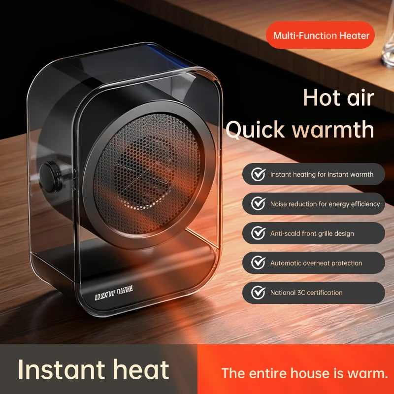 Electric Heater Hot Air Blower Desktop Heater Portable Heater Mini Energy Saving for Office Room Dormitory Home Appliance Warmer