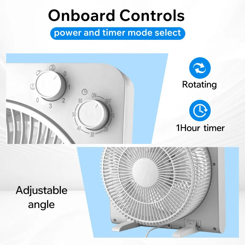 Household desk electric fan, silent table fan, revolving blade fan, desktop mini fan